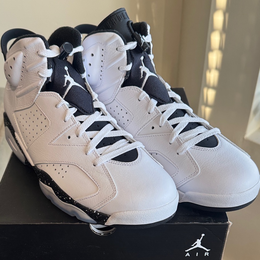 Air Jordan 6 Retro White Black Men’s Sneakers Reverse Oreo - Brand New